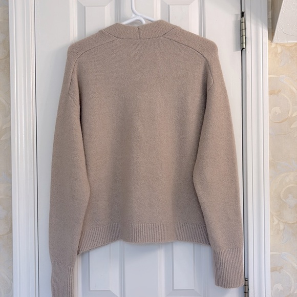 Ann Taylor Festive Beige V-neck Cardigan Sweater with Rhinestone Buttons. EUC - Picture 7 of 9